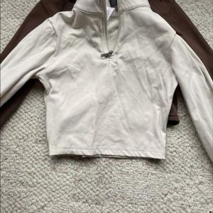 Balance athletica Refine crop zip white/cream